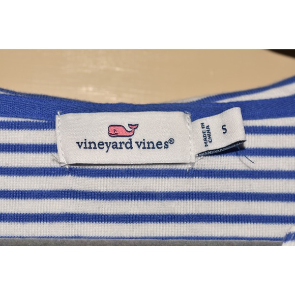 VINEYARD‎ VINES $98 Long Sleeve Striped Hooded Tunic Blue/White Small - Picture 4 of 4